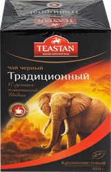 Чай черный TEASTAN Традиционный индийский, листовой, 100г, крупный план