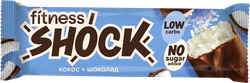 Батончик протеиновый FITNESSHOCK Кокос, глазированный, без сахара, 50г, фотография