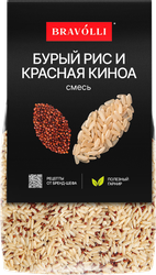 Смесь круп BRAVOLLI! Бурый рис и красной киноа, 350г, фото