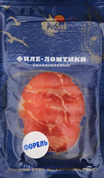 Форель слабосоленая РЫБНИК ломтики, 100г, фото
