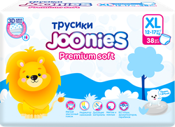 Подгузники-трусики JOONIES Premium Soft XL 12–17кг, 38шт, картинка