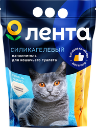 Наполнитель силикагелевый для кошачьего туалета ЛЕНТА, 3кг, фотография