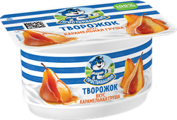 Творожок ПРОСТОКВАШИНО со вкусом Карамельная груша 3,6%, без змж, 110г, вид