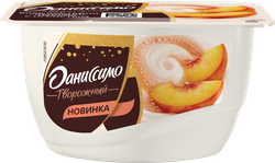 Продукт творожный ДАНИССИМО со вкусом Коктейль Беллини персик с игристым 5,6%, без змж, 130г, детальное фото