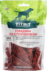 Лакомства для собак TITBIT Золотая коллекция Говядина по-строгановски, 80г, картинка