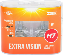 Лампа галогенная для автомобиля AUTOSTANDART Extra Vision +45%, H7-12V,  55W, PX26d, Арт. 106017/-11, 2шт, фото