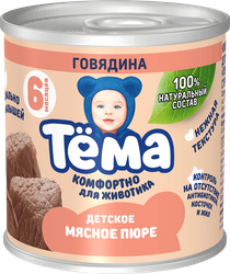 Пюре мясное ТЕМА Говядина, с 6 месяцев, 90г, картинка