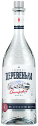 Водка ЗИМНЯЯ ДЕРЕВЕНЬКА на солодовом спирте Альфа 40%, 0.7л, вид