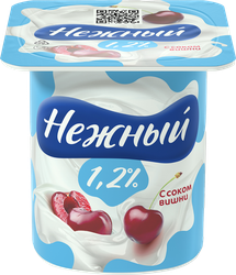 Продукт йогуртный CAMPINA Нежный с соком вишни 1,2%, без змж, 100г, картинка