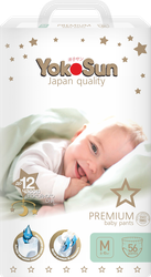 Подгузники-трусики YOKOSUN Premium M 6–10кг, 56шт, картинка