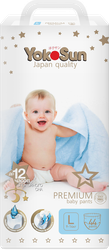 Подгузники-трусики YOKOSUN Premium L 9–14кг, 44шт, изображение