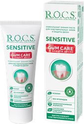 Зубная паста R.O.C.S. Sensitive Plus Gum Care для чувствительных зубов, 94г, детальное фото