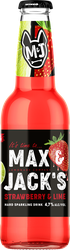 Напиток пивной MAX&JACK'S Strawberry Lime Клубника, лайм нефильтрованный пастеризованный 4,7%, 0.4л, изображение
