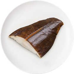 Палтус холодного копчения кусок на коже ЛЕНТА FRESH, весовой, фотография