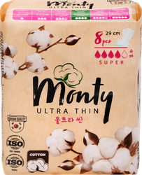 Прокладки MONTY Ultra Thin Super Plus, 8шт, картинка