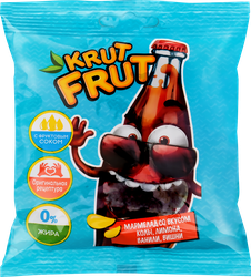 Мармелад жевательный KRUTFRUT Веселый, бутылочки, 70г, картинка
