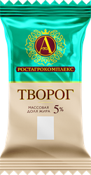 Творог А.РОСТАГРОКОМПЛЕКС 5%, без змж, 180г, изображение