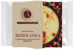 Изображение товара Запеканка творожная А.РОСТАГРОКОМПЛЕКС Вишня 13%, без змж, 100г