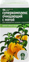 Чай травяной АЛТАЙ Суперкомплекс очищающий с мятой, 20пак, фото