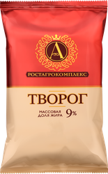 Творог А.РОСТАГРОКОМПЛЕКС 9%, без змж, 180г, детальное фото
