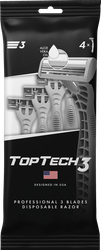 Бритва одноразовая TOPTECH 3, 4шт, фото