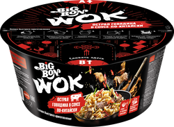 Лапша BIGBON Wok, говядина в соусе по-китайски, 85г, изображение