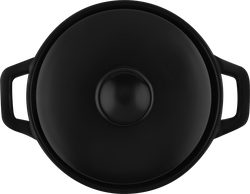 Форма для запекания HOMECLUB Matt Black, с крышкой, керамика, 600мл, фотография