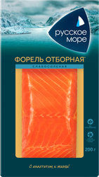 Форель слабосоленая РУССКОЕ МОРЕ филе-кусок, 200г, детальное фото