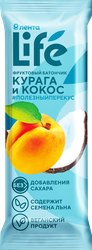 Батончик фруктовый ЛЕНТА LIFE Курага и кокос, 33г, картинка