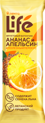 Батончик фруктовый ЛЕНТА LIFE Ананас и апельсин, 33г, картинка