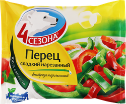 Перец сладкий замороженный 4 СЕЗОНА нарезанный, 400г, изображение