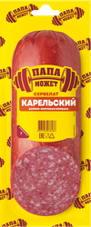 Колбаса варено-копченая ПАПА МОЖЕТ Сервелат Карельский, 280г, фото