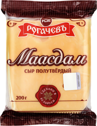 Сыр РОГАЧЕВЪ Маасдам 45%, без змж, 200г, изображение