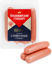 Сосиски ВЛАДИМИРСКИЙ СТАНДАРТ Сливочные стандарт, 400г, фотография