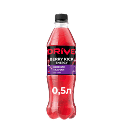 Напиток энергетический DRIVE ME Ягодный вкус тонизирующий газированный, 0.5л, фотография