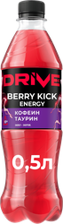 Напиток энергетический DRIVE ME Ягодный вкус тонизирующий газированный, 0.5л, фотография