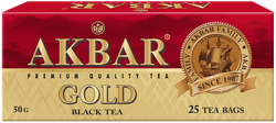 Изображение товара Чай черный AKBAR Gold байховый, 25пак