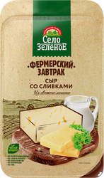 Сыр СЕЛО ЗЕЛЕНОЕ со сливками 50%, нарезка, без змж, 130г, фото