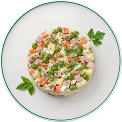 Салат ЛЕНТА FRESH Оливье классический, 200г, крупный план