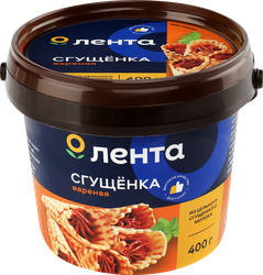 Продукт молокосодержащий ЛЕНТА Вареная сгущенка с сахаром 3%, без змж, 400г, фото