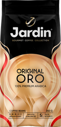 Кофе зерновой JARDIN Ориджинал оро жареный, 250г, крупный план