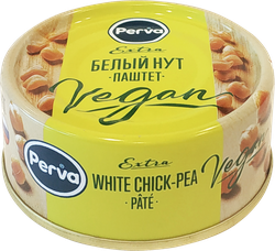 Паштет PERVA Extra Vegan, с белым нутом, 100г, крупный план