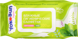 Салфетки влажные детские YOKOSUN Eco гигиенические, 100шт, фотография
