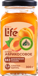Варенье ЛЕНТА LIFE Абрикосовое, без сахара, 300г, фото