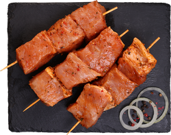 Шашлык из свиной корейки в маринаде аджика ЛЕНТА FRESH, весовой, фотография