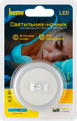 Светильник-ночник IEK 006, круг, 220В, картинка