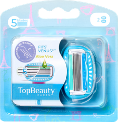Кассеты сменные для бритья женские TOPBEATY Paris, 2шт, крупный план