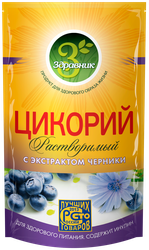 Изображение товара Цикорий растворимый ЗДРАВНИК с экстрактом черники, 85г