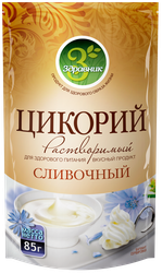 Цикорий растворимый ЗДРАВНИК со вкусом сливочный, 85г, картинка
