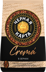 Кофе зерновой ЧЕРНАЯ КАРТА Сrema натуральный жареный, 1кг, фото